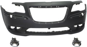 Front Bumper Cover 3-Piece Kit for 2011-2014 Chrysler 300, with Fog Lights, Replacement