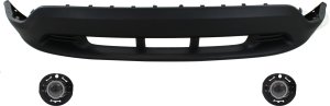 Front Bumper Cover for Jeep Compass 2014-2017, Textured 3-Piece Kit with Fog Lights, Replacement