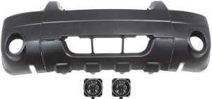 Front Bumper Cover for 2005 Ford Escape, 3-Piece Kit with Fog Lights, Replacement