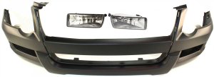Front Bumper Cover for Ford Explorer 2006-2010, 3-Piece Kit with Fog Lights, Replacement