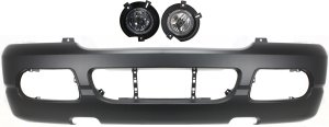 Front Bumper Cover for 2004-2005 Ford Explorer, 3-Piece Kit with Fog Lights, Replacement