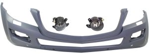 Front Bumper Cover for Mercedes-Benz GL-Class 2007-2009, Primed (Ready to Paint), 3-Piece Kit, with Fog Lights, Replacement