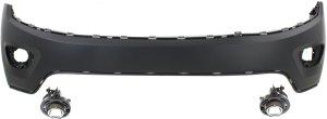 Front Bumper Cover for Jeep Grand Cherokee 2014-2016, Upper Replacement, 3-Piece Kit with Fog Lights