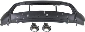 Front Bumper Cover for 2014-2016 Jeep Grand Cherokee, Lower 3-Piece Kit with Fog Lights, Replacement