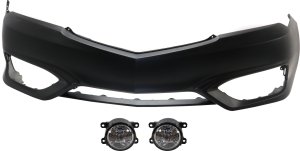 Front Bumper Cover for Acura ILX 2016-2018, 3-Piece kit with Fog Lights, Replacement