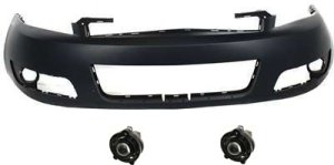 Front Bumper Cover Kit for Chevrolet Impala 2006-2013 / Impala Limited 2014-2016, 3-Piece with Fog Lights, Replacement