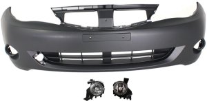 Front Bumper Cover for Subaru Impreza 2008-2011, 3-Piece Kit with Fog Lights, Replacement Part