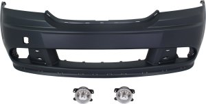 Front Bumper Cover for Dodge Journey (2011-2020), 3-Piece Kit with Fog Lights, Replacement