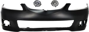 Front Bumper Cover Kit for 2006-2008 Mazda Mazda 6, 3-Piece Set with Fog Lights, Replacement