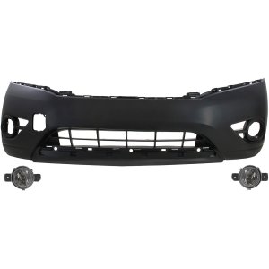 Front Bumper Cover for Nissan Pathfinder 2013-2016, 3-Piece Kit with Fog Lights, Replacement