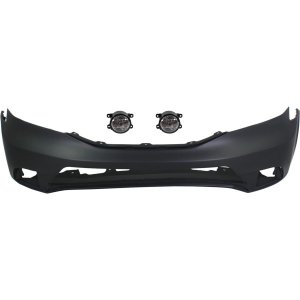 Front Bumper Cover for Honda Pilot 2012-2015, 3-Piece Kit with Fog Lights, Replacement