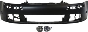 Front Bumper Cover for Volkswagen Rabbit 2006-2009, 3-Piece Kit with Fog Lights, Replacement