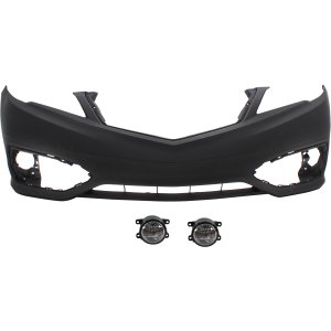 Front Bumper Cover for Acura RDX 2016-2018, 3-Piece Kit with Fog Lights, Replacement