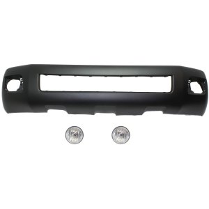 Front Bumper Cover for Toyota Sequoia 2008-2017, 3-Piece Kit with Fog Lights, Replacement