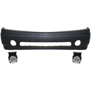 Front Bumper Cover for GMC Sierra 1500 (2003-2004), 3-Piece Kit with Fog Lights, Replacement