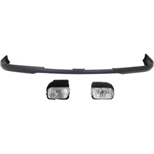 Front Bumper Cover for Chevrolet Silverado 1500/2500, 2003-2004 Upper, 3-Piece Kit with Fog Lights, Replacement