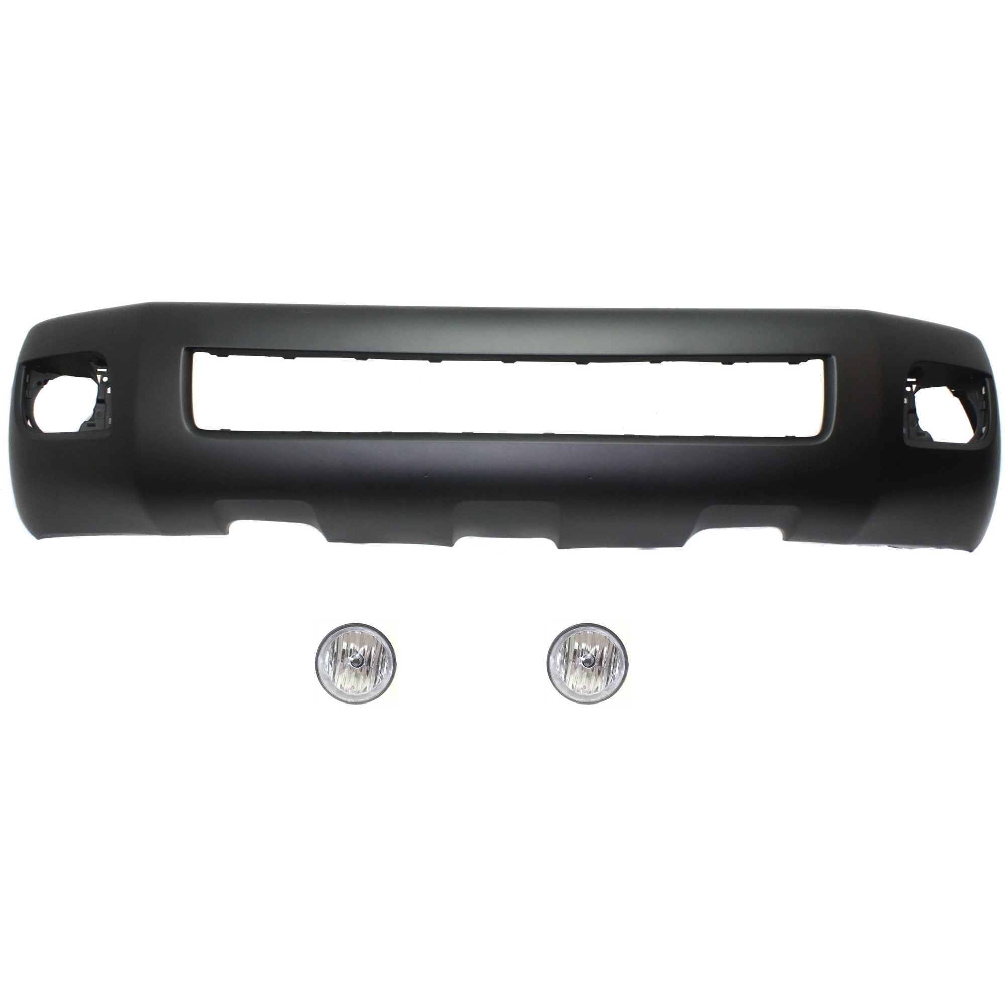 Front Bumper Cover for Toyota Tacoma 2005-2011, 3-Piece Kit with Fog Lights, Replacement