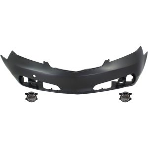 Front Bumper Cover Kit for Acura TL 2012-2014, 3-Piece with Fog Lights, Replacement
