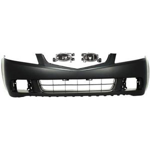 Front Bumper Cover for Acura TSX 2004-2005 3-Piece Kit, Primed (Ready to Paint), with Fog Lights, Replacement
