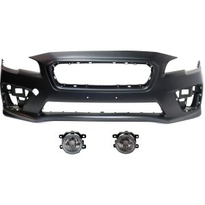 Front Bumper Cover for Subaru WRX 2016-2017, 3-Piece Kit with Fog Lights, Replacement