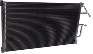 A/C Condenser for Chevrolet C/K Full Size Pickup 1994-2002, Suburban 1994-1999, GMC Yukon 1996-2000, with Charge Port, Replacement