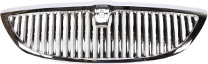 Chrome Shell and Insert Grille for Lincoln Town Car 2003-2011, Plastic, Excludes Limited Edition, Replacement