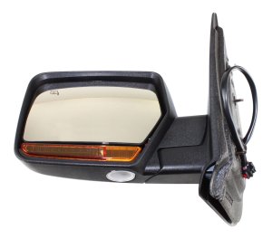 Power Folding Heated Chrome Mirror for 2009-2010 Ford Expedition/Lincoln Navigator, Left (Driver) Side, w/ In-Housing Signal Light and Memory, w/o Auto Dimming and Blind Spot Detection, Replacement