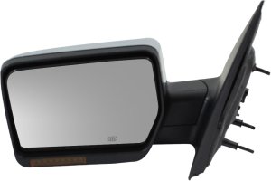 Power Mirror for Ford F-150 (2004-2006) / Lincoln MARK LT (2006-2006), Left (Driver), Non-Towing, Manual Folding, Heated, Chrome, with In-housing Signal Light, without Auto Dimming, BSD, Memory, Replacement