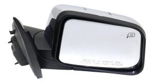 Power Mirror for Lincoln MKX 2007, Right (Passenger) Side, Manual Folding, Heated, Chrome, with Puddle Light, without Memory, Replacement