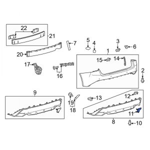 2021 - 2025 Lexus IS300 Rear Bumper Tow Hook Cover