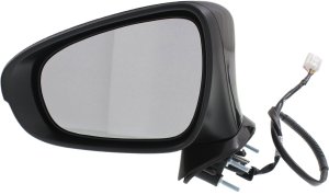 Power, Heated, Manual Folding, Paintable Left (Driver) Mirror for Lexus IS250 2014-2020/IS350 2014-2020/IS300 2016-2020 w/ Puddle and Signal Lights, w/o Blind Spot Detection, Replacement