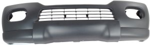 Front Bumper Cover for 2000-2004 Mitsubishi Montero Sport, Primed (Ready to Paint), without Fender Flare Type, Replacement