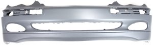 Primed (Ready to Paint) Front Bumper Cover for Mercedes-Benz C-Class 2001-2004, Classic or Elegance Package, Without Headlight Holes, Sedan/Wagon (203 Chassis), Replacement