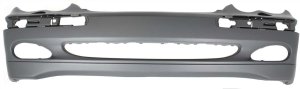 Front Bumper Cover for C-Class 2001-2004, Primed (Ready to Paint), with Classic or Elegance Package, with Headlight Holes, (203) Chassis, Sedan/Wagon, Replacement