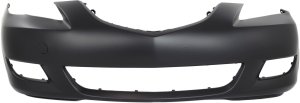 Front Bumper Cover for Mazda 3 Sedan, 2004-2006, Standard Type, Primed (Ready to Paint), Replacement
