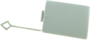 Front Bumper Tow Hook Cover for Mercedes-Benz E-Class 2003-2009 Sedan/Wagon, Paint to Match, Right (Passenger)=Left (Driver), Replacement