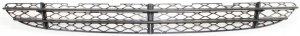 Front Bumper Grille for Mercedes-Benz S-Class (2003-2006), Center Position, Black, Compatible w/o AMG Styling Package, for W220 Chassis, Replacement
