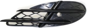Front Bumper Grille for Mercedes-Benz S-Class 2003-2006, Left (Driver) Outer, Black, Without AMG Styling Package, (W220) chassis, Replacement