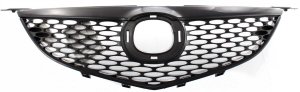 Grille for MAZDA 3 Sedan (2004-2006), Honeycomb Insert, Black Shell and Insert, without Black Bar, Standard Type, Replacement