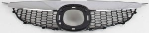 Standard Type Grille for Mazda 6 2006-2008, Textured Black Shell and Insert with Chrome Upper Bar, Without Turbo, Replacement