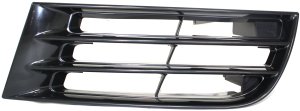 Grille for Mitsubishi Galant 2002-2003, Right (Passenger) Side, Black Shell and Insert, Plastic, Replacement