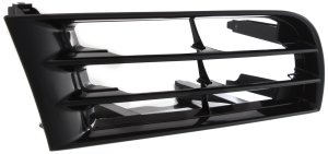 Grille for Mitsubishi Galant 2002-2003, Left (Driver) Side, Plastic Material, Black Shell and Insert, Replacement