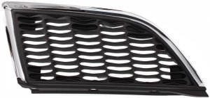 Grille for Mitsubishi Galant 2004-2006, Right (Passenger) Side, Plastic with Chrome Shell and Painted Silver Gray Insert, USA Type, Replacement