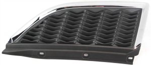 Grille for Mitsubishi Galant 2004-2006, Left (Driver) Side, Plastic, Chrome Shell with Painted Silver Gray Insert, USA Type, Replacement