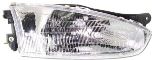 Headlight Assembly for Mitsubishi Mirage 1997-2002 Coupe, Right (Passenger) Side, Halogen, Replacement