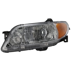 Headlight Assembly for Mazda Protege 2001-2003, Left (Driver), Halogen Light, Aluminum Bezel, Sedan, Replacement