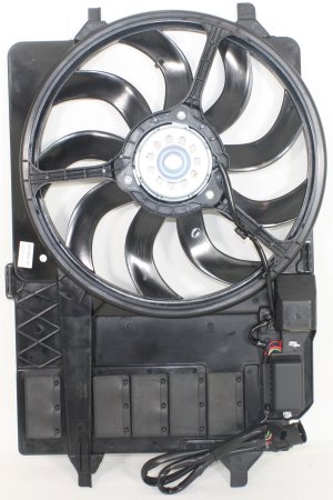 Radiator Fan Shroud Assembly for Cooper 2002-2003 Base/S Models, Up to March 2003, Includes Resistor, Replacement