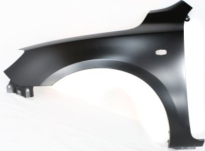 Front Fender for Mazda 3 Hatchback, Model Years 2004-2009, Left (Driver), Primed (Ready to Paint), Without Turbo, Replacement