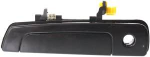 Front Exterior Door Handle for Mitsubishi Mirage 1997-2002/Eclipse 2000-2005, Left (Driver), Smooth Black, with Keyhole, Replacement