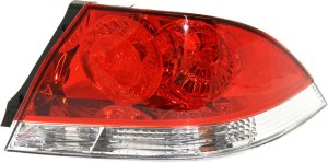Tail Light Assembly for Mitsubishi Lancer 2004-2007, Right (Passenger) Side, Clear/Red Lens, Fits ES/LS Sedan Models, Replacement